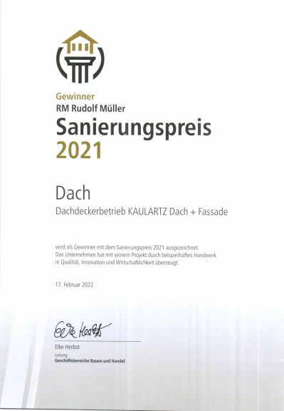 Urkunde-Sanierungspreis 2021